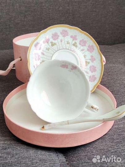 Чайная пара с ложкой. Набор подарочный. yamasen