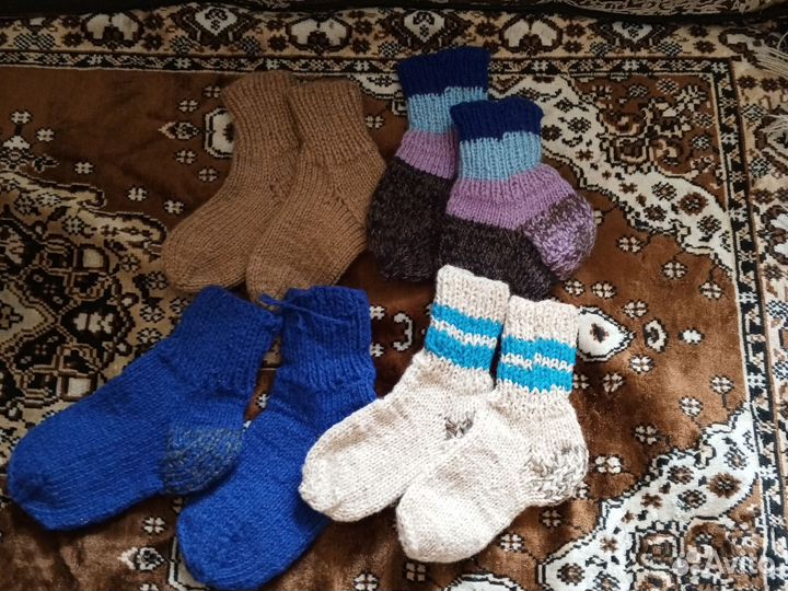 Шерстяные вязаные носки детские