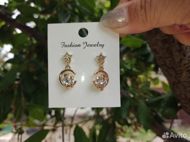 Серьги Милые котики