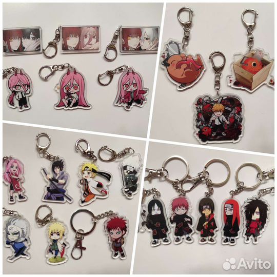 Акриловый брелок Genshin impact, Naruto