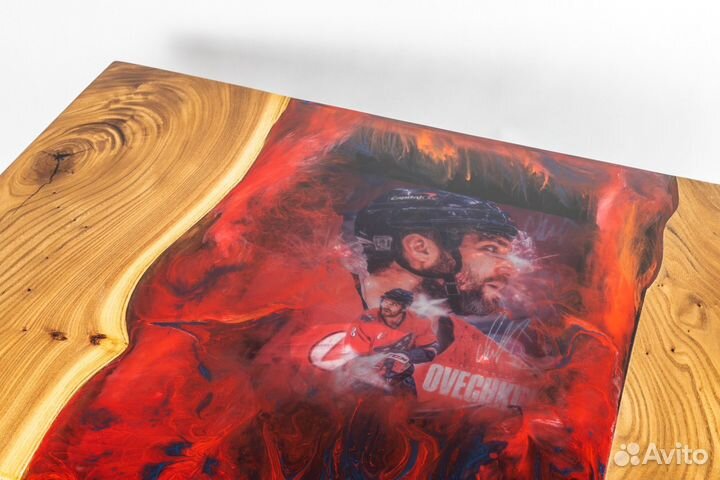 Стол из эпоксидной смолы овечкин легенда