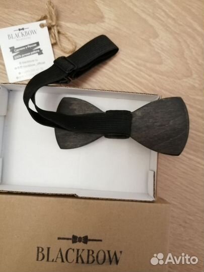 Галстук бабочка деревянная