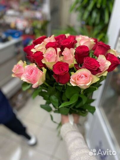 Цветы розы букет