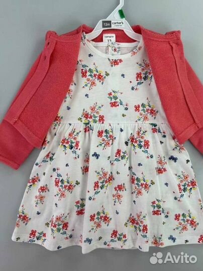 Платье боди для девочки и жакет 68 74 80 92