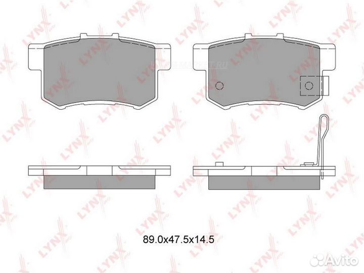 Lynxauto BD-3402 Колодки тормозные дисковые зад