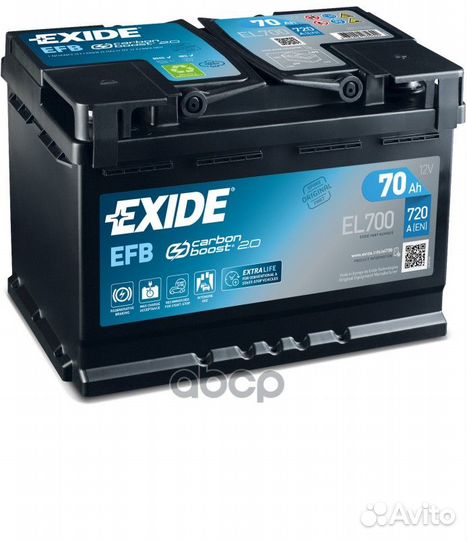 Exide EL700 ECM аккумуляторная батарея 19.5/17