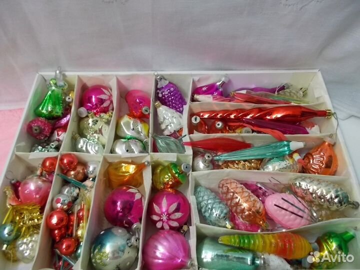 Ёлочные игрушки (стекло) СССР