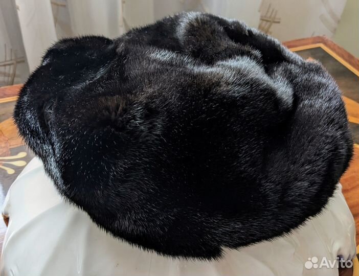 Шапка берет норковая женская 58-59