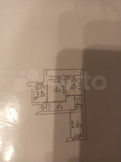 3-к. квартира, 62 м², 4/9 эт.