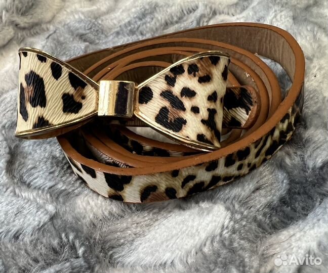 Ремень ремешок леопард бантик