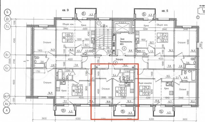 1-к. квартира, 36,6 м², 2/9 эт.