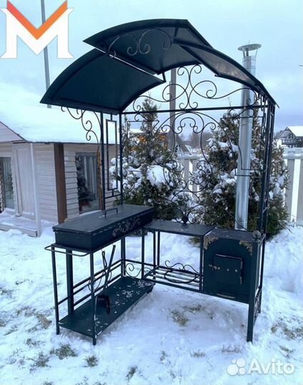 Мангал с крышей