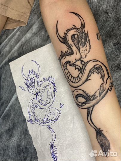 Тату в стиле аниме