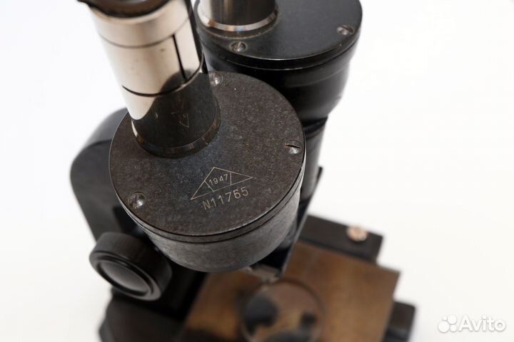 Микроскоп антикварный биологический зеркальный кол