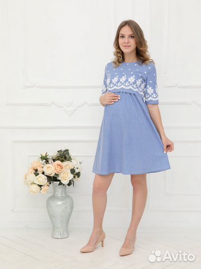 Платье летнее для беременных и кормящих мам р.42