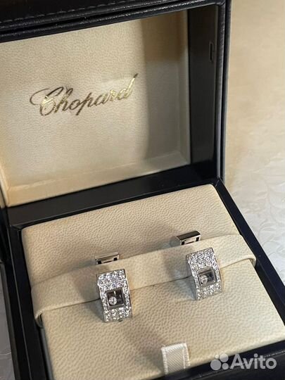 Chopard золотые запонки White Gold 18 kT Diamonds