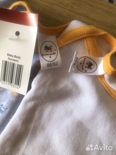 Боди с коротким рукавом, новые 2 штуки