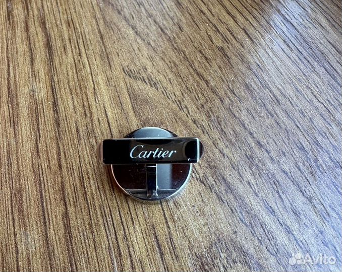 Запонки double C DE cartier with blue lacquer