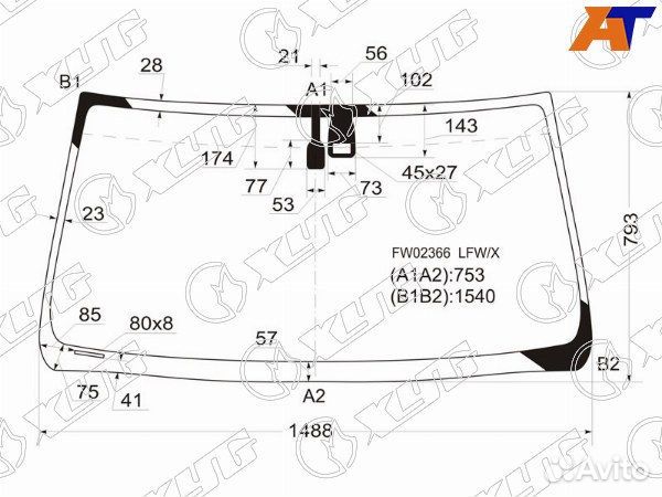 Стекло лобовое toyota land cruiser prado 120