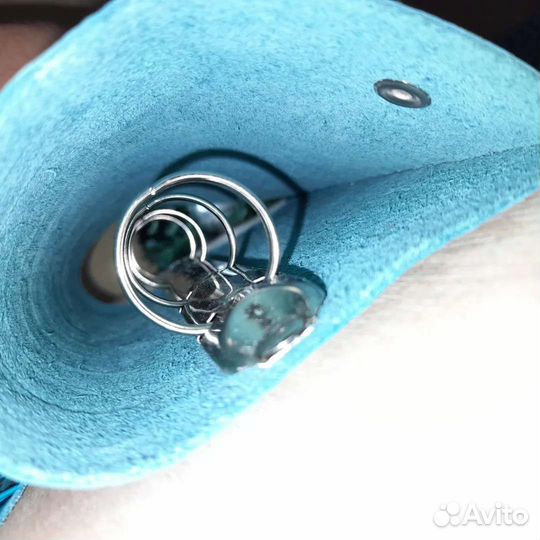 Ежедневник из натур. кожи на кольцах без блоков