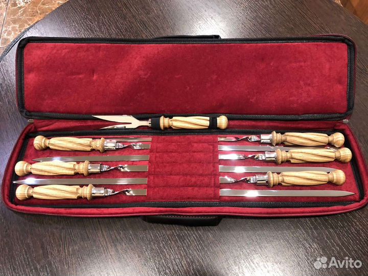 Набор шампуров подарочный