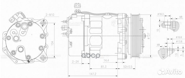 Компрессор кондиц. для а/м VW Transporter T4 (90)