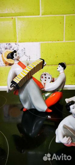 Фарфоровые статуэтки СССР Полонский завод Танцоры