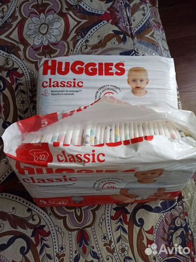 Подгузники памперсы huggies Classic 5