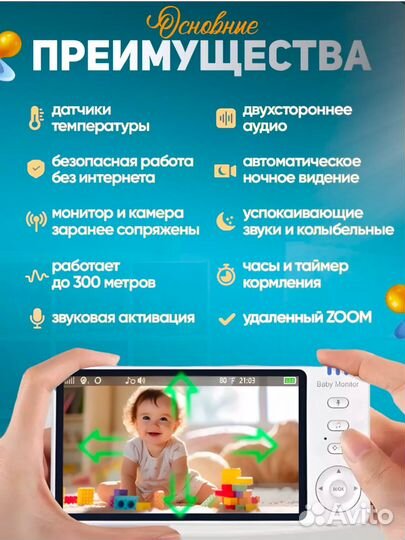 Видеоняня с монитором новая