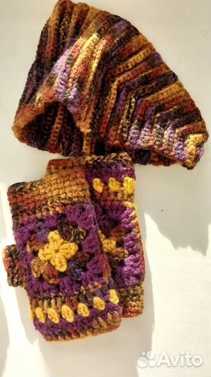 Повязка на голову+митенки