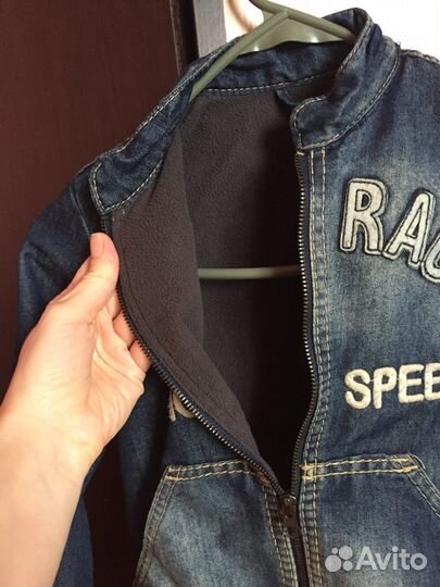 Джинсовая утеплённая куртка