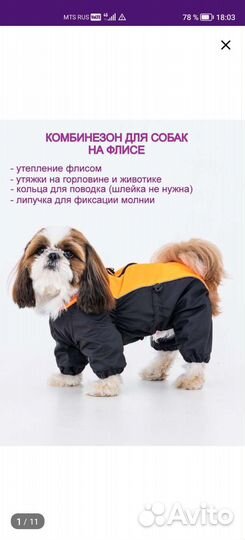 Комбинезон для собаки на флисе