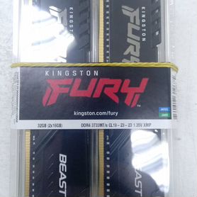 DDR4 32Gb Kit 3733 мгц Kingston fury Beast