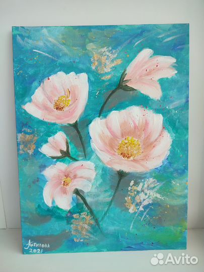 Картина акрилом на холсте