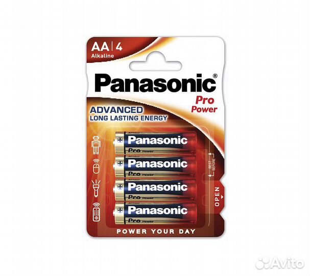 Батарейки Panasonic LR6XEG/4BP RU AA щелочные Pro