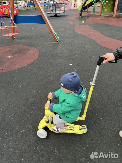 Самокат детский беговел с ручкой