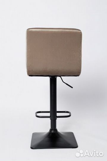 Барный стул вельвет бежевый