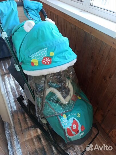 Детские санки коляска Nika kids