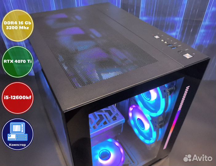 Мощный пк 2024 i5-RTX4070Ti-16DDR4-KWA51407893-B760