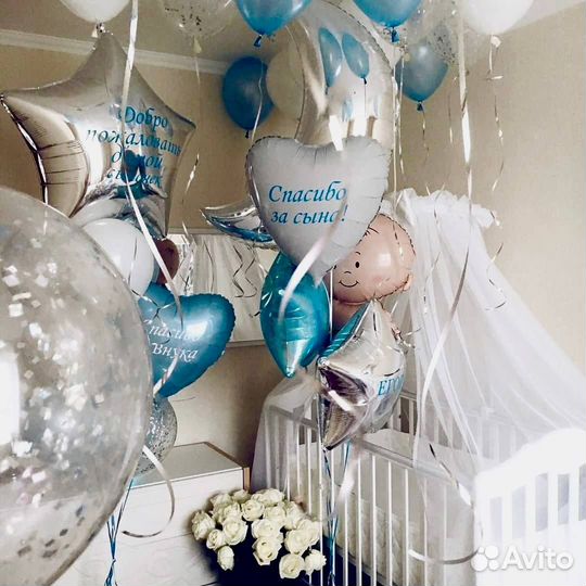 Воздушные шары на выписку. Гендерный шар