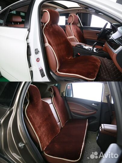 Комплект меховых накидок на весь салон автомобиля