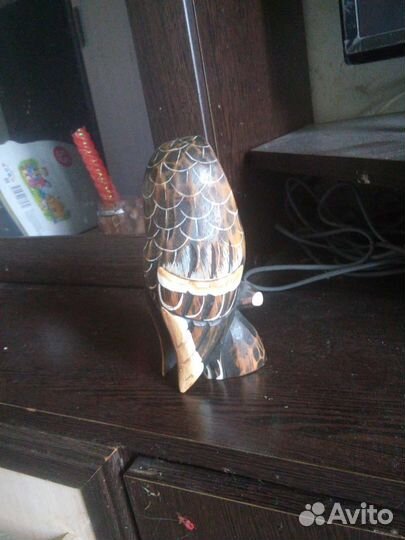 Статуэтка сова из дерева резная
