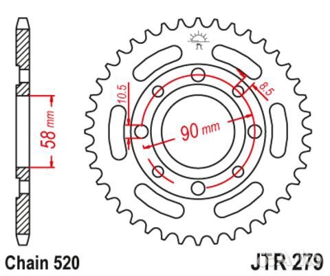 Звезда ведомая JTR279 39