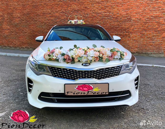 Свадебные украшения на авто № 155