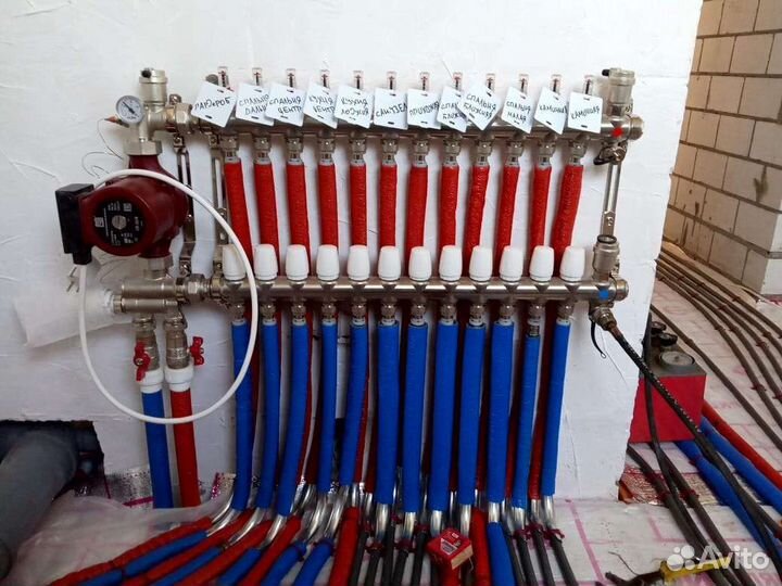 Установка отопления, монтаж теплых полов