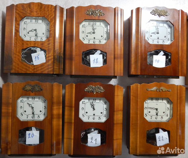 6 Четвертных часов Янтарь.с боем.на ходу.Обслужены