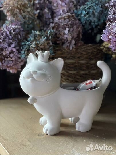Конфетница статуэтка кот универсальная