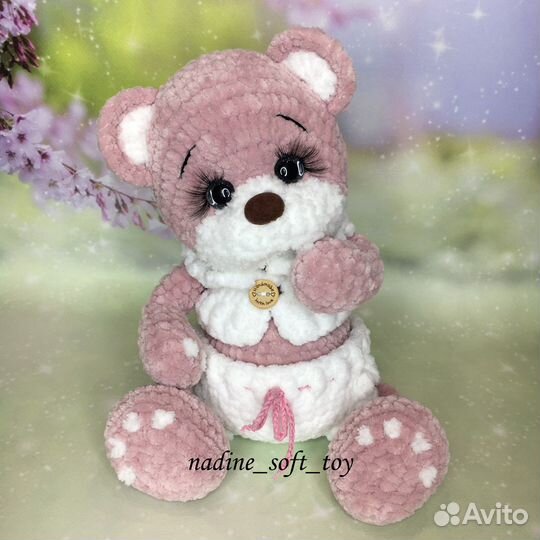 Вязаная игрушка мишка