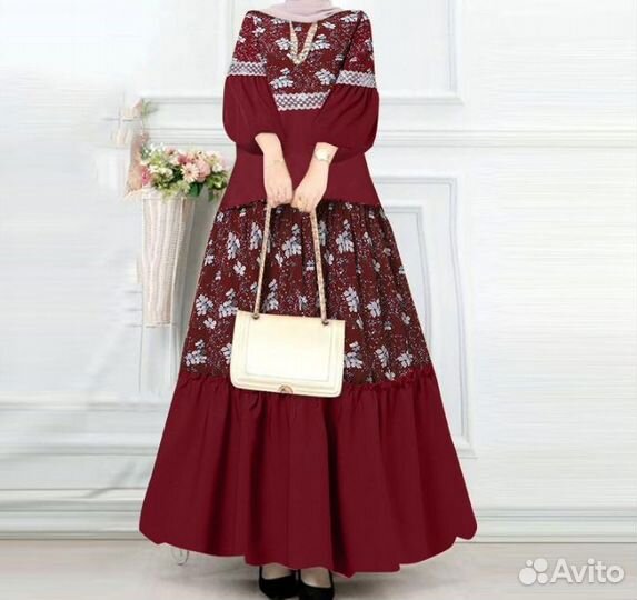 Платье винтаж цветочный принт