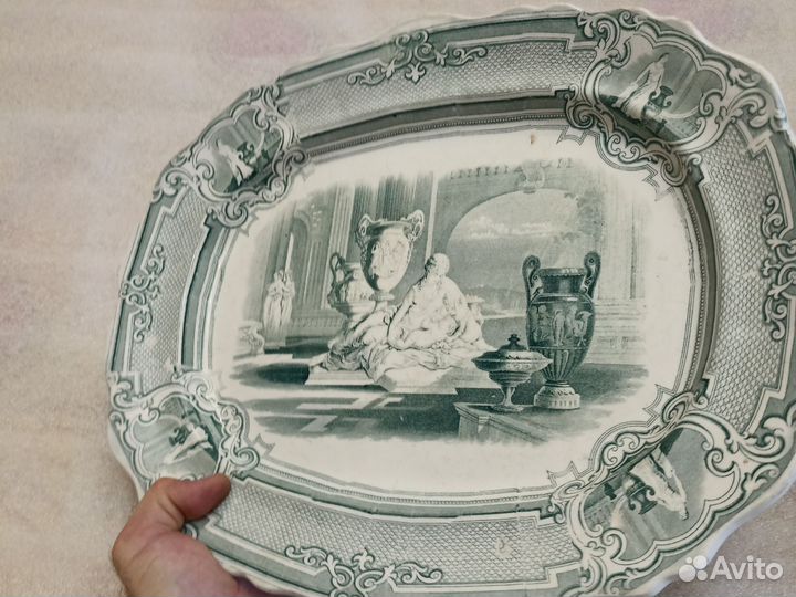 Блюдо Фарфор Старинное